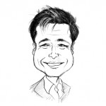 caricatura - Brad Pitt - post