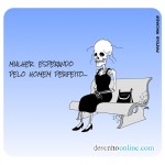 mulher esperando pelo marido perfeito desenhoonline.com