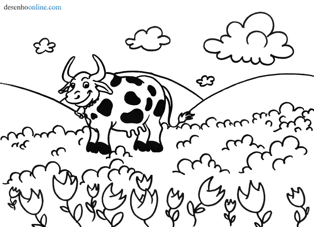Desenhos para colorir - Vaca