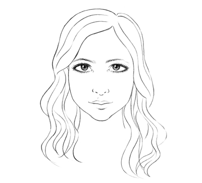 Esboço rosto feminino estilo Mangá | Mestre Arts